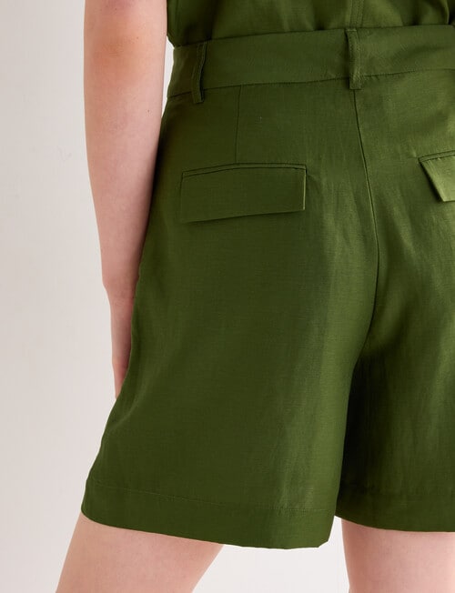 State of play Benedito Button Front Shorts, Green product photo View 05 L
