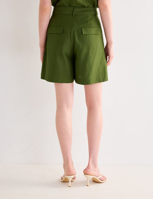State of play Benedito Button Front Shorts, Green product photo View 02 L