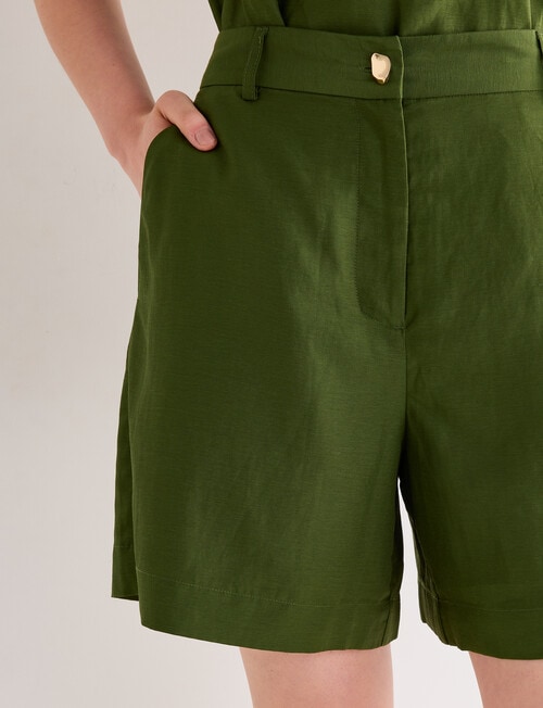 State of play Benedito Button Front Shorts, Green product photo View 04 L