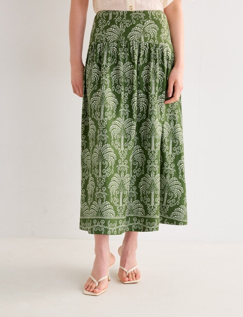 State of play Ipanema Midi Skirt, Palm Print product photo