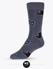 NZ Sock Co. Tourist Gumboot & Jandal Merino Sock, Grey product photo