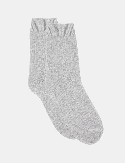 Levante Pina Wool Cashmere Crew Sock, Cloud product photo View 02 L