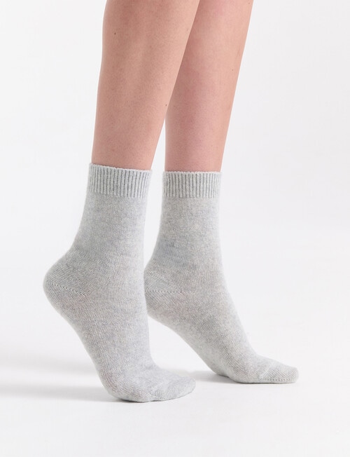 Levante Pina Wool Cashmere Crew Sock, Cloud product photo View 04 L