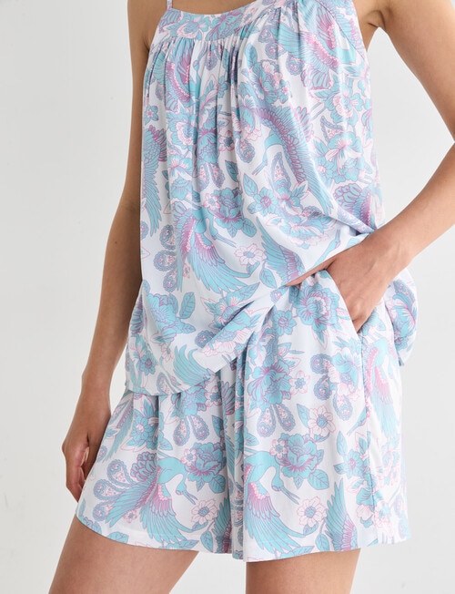 Whistle Sleep Short PJ Set, Crane Print, 8-22 product photo View 07 L