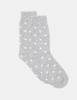 Levante Ilaria Wool Cashmere Spot Crew Sock, Cloud product photo View 02 S
