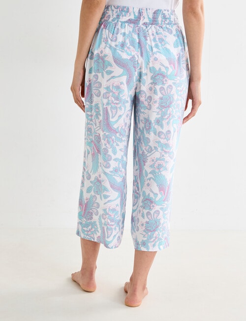 Whistle Sleep Cropped Pant, Crane Print product photo View 02 L
