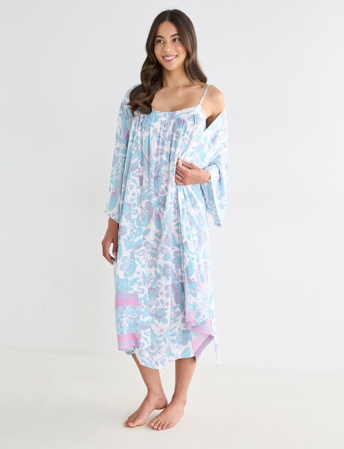 Whistle Sleep Printed Robe, Crane Print, 8-22 product photo View 03 L