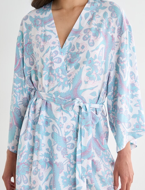 Whistle Sleep Printed Robe, Crane Print, 8-22 product photo View 04 L
