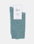 Levante Pina Wool Cashmere Crew Sock, Seaglass product photo