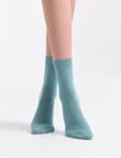 Levante Pina Wool Cashmere Crew Sock, Seaglass product photo View 03 S