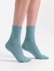 Levante Pina Wool Cashmere Crew Sock, Seaglass product photo View 04 S