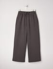 Switch Bows Wide Leg Trackpant, Charcoal & Pink product photo