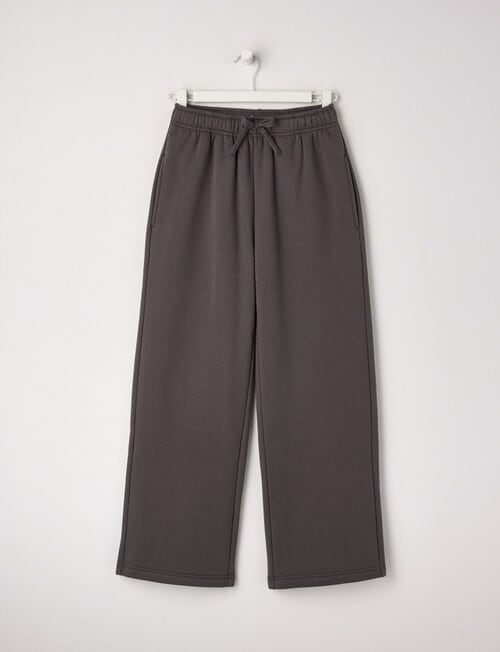 Switch Bows Wide Leg Trackpant, Charcoal & Pink product photo