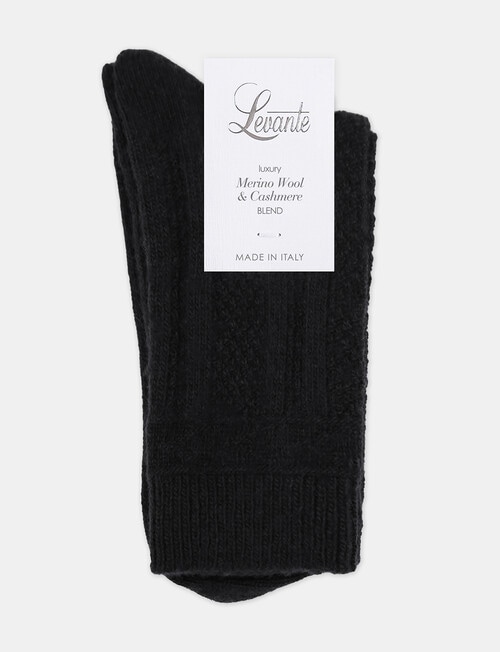 Levante Camella Crew Sock, Nero product photo
