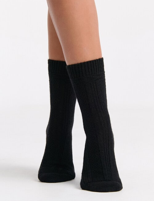 Levante Camella Crew Sock, Nero product photo View 03 L
