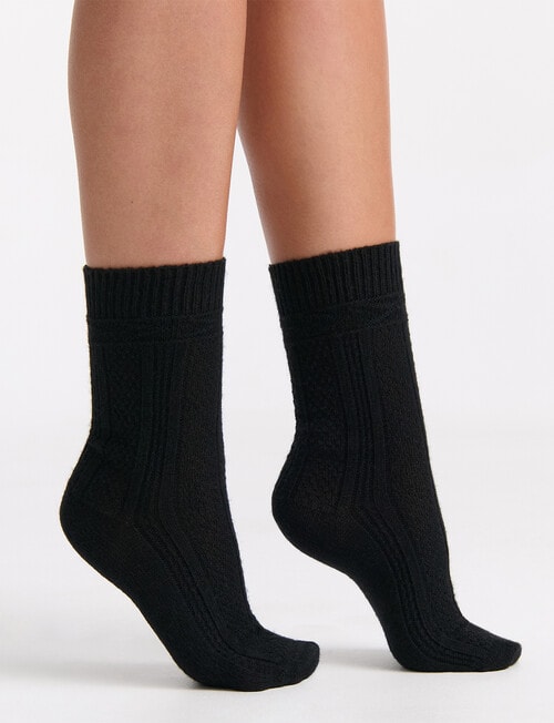 Levante Camella Crew Sock, Nero product photo View 04 L
