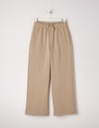 Switch Bows Wide Leg Trackpant, Natural & Pink product photo
