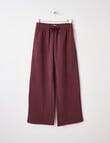 Switch Bows Wide Leg Trackpant, Plum product photo