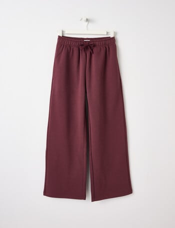 Switch Bows Wide Leg Trackpant, Plum product photo