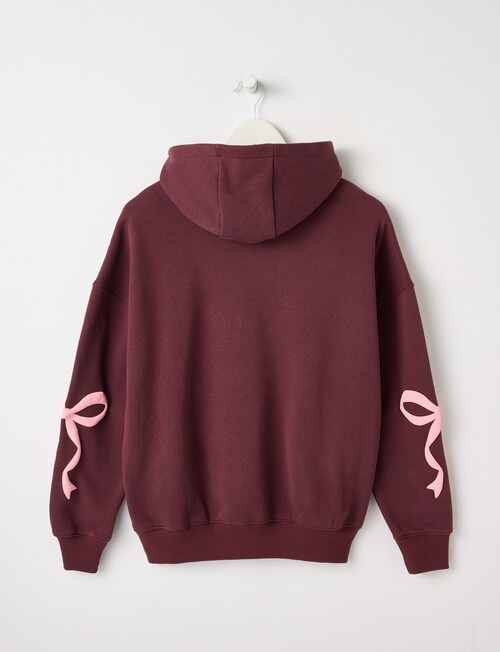 Switch Bows Oversized Hoodie, Plum product photo View 02 L