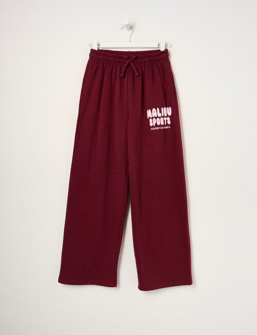 Switch Malibu Wide Leg Trackpant, Red Velvet & Baby Pink product photo