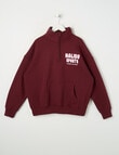 Switch Malibu Oversized 1/4 Zip Sweatshirt, Red Velvet product photo