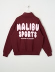 Switch Malibu Oversized 1/4 Zip Sweatshirt, Red Velvet product photo View 05 S