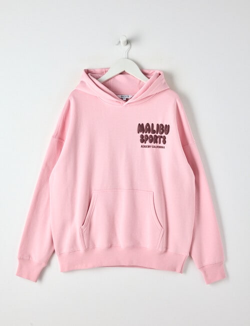 Switch Malibu Sports Oversized Hoodie, Baby Pink & Red Velvet product photo