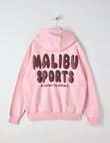 Switch Malibu Sports Oversized Hoodie, Baby Pink & Red Velvet product photo View 02 S