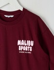 Switch Malibu Sports Short Sleeve Oversized Tee, Velvet product photo View 03 S