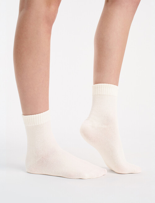 Ambra Organic Cotton Rib Top Crew, 2-Pack, Buttercream & Empress product photo View 04 L