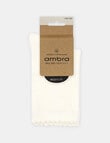 Ambra Organic Cotton Frill Top Crew Socks, Buttercream product photo