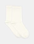 Ambra Organic Cotton Frill Top Crew Socks, Buttercream product photo View 02 S
