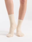 Ambra Waffle Crew Socks, 2-Pack, Bone & Fern product photo View 03 S