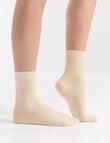 Ambra Waffle Crew Socks, 2-Pack, Bone & Fern product photo View 04 S