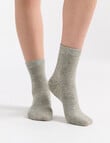 Ambra Waffle Crew Socks, 2-Pack, Grey Marle & Empress product photo View 03 S