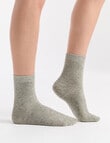Ambra Waffle Crew Socks, 2-Pack, Grey Marle & Empress product photo View 04 S