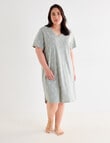 Studio Curve Sleep Palm T-Shirt Nightie, Sage Marle product photo
