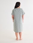 Studio Curve Sleep Palm T-Shirt Nightie, Sage Marle product photo View 02 S