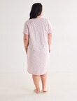 Studio Curve Sleep Heart T-Shirt Nightie, Pink product photo View 02 S