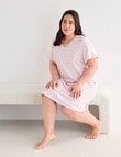 Studio Curve Sleep Heart T-Shirt Nightie, Pink product photo View 05 S