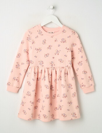 Mac & Ellie Floral Long Sleeve Fleece Dress, Dusk product photo
