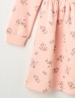 Mac & Ellie Floral Long Sleeve Fleece Dress, Dusk product photo View 03 S