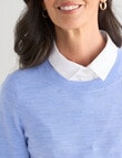 Ella J Merino Crew Neck Jumper, Pale Blue product photo View 04 S