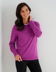 Ella J Merino Crew Neck Jumper, Pansy product photo