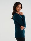 Ella J Merino Crew Neck Jumper, Forest product photo