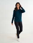 Ella J Merino Crew Neck Jumper, Forest product photo View 03 S