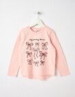 Mac & Ellie Embroidered Bows Long Sleeve Tee, Dusk product photo