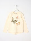 Mac & Ellie Long Sleeve Tee Novelty Butterflies, Vanilla product photo View 02 S