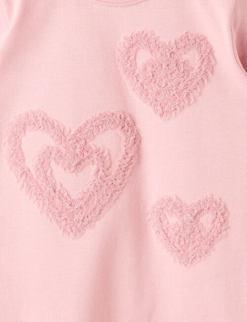 Mac & Ellie Novelty Hearts Long Sleeve Tee, Blush product photo View 02 L